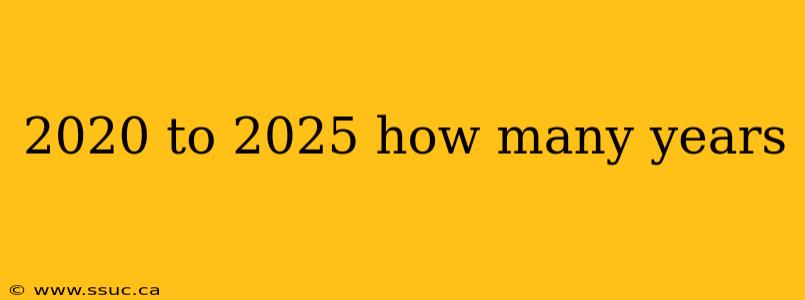 2020 to 2025 how many years