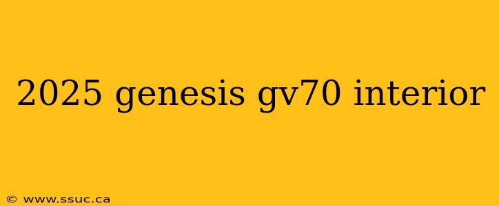 2025 genesis gv70 interior