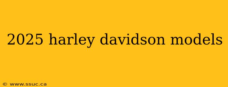 2025 harley davidson models