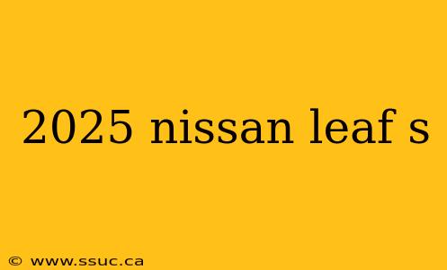 2025 nissan leaf s