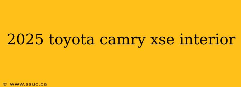2025 toyota camry xse interior