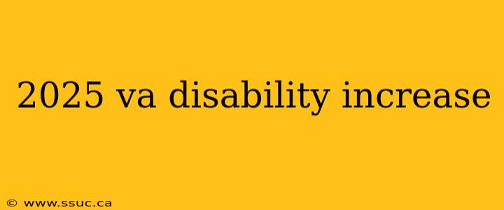 2025 va disability increase