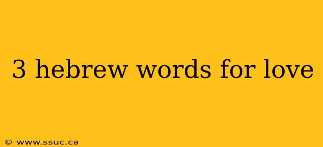 3 hebrew words for love