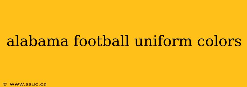 alabama football uniform colors