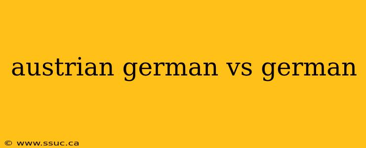 austrian german vs german