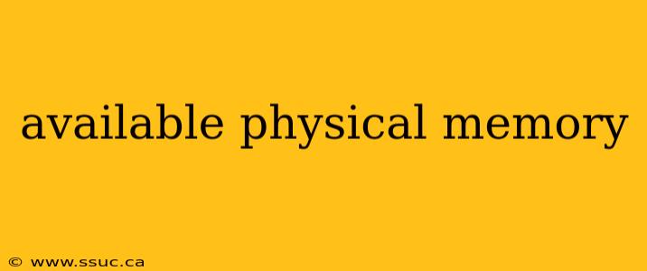 available physical memory