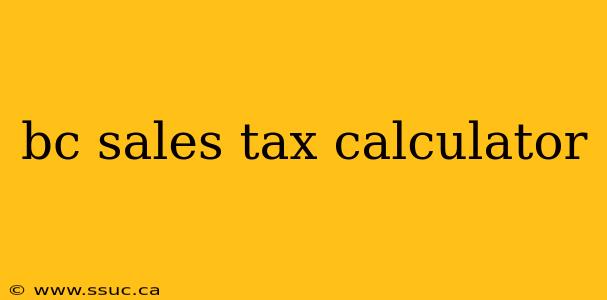bc sales tax calculator