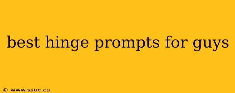 best hinge prompts for guys