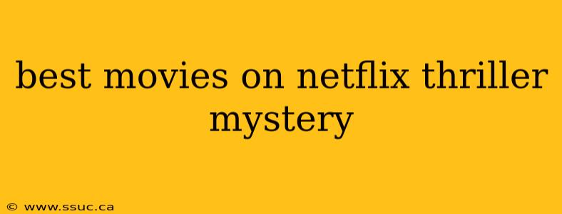 best movies on netflix thriller mystery