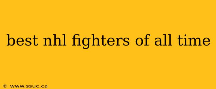 best nhl fighters of all time
