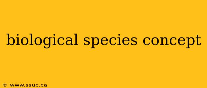biological species concept