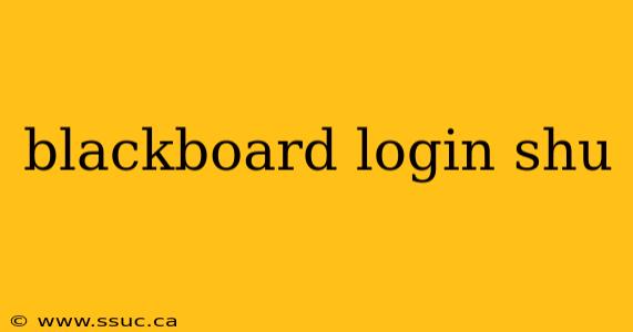 blackboard login shu