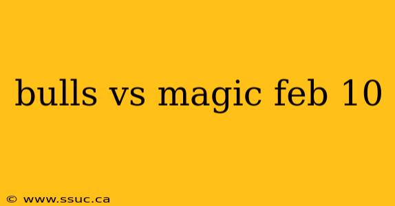 bulls vs magic feb 10