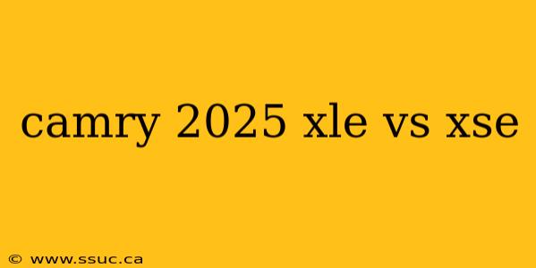 camry 2025 xle vs xse