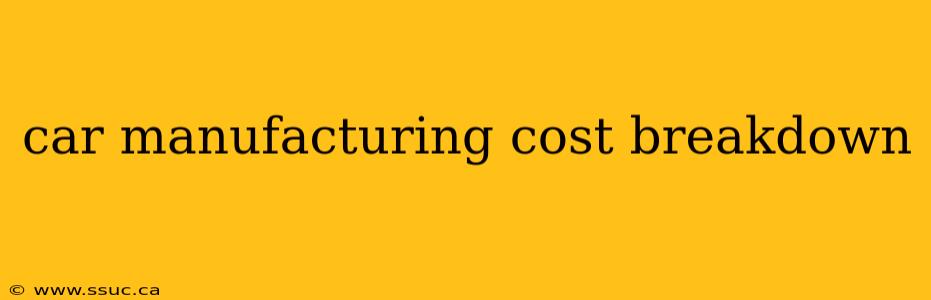 car manufacturing cost breakdown