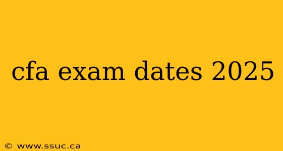 cfa exam dates 2025