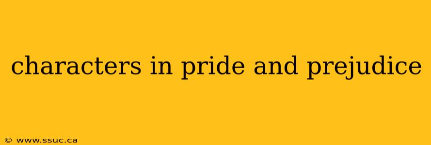 characters in pride and prejudice