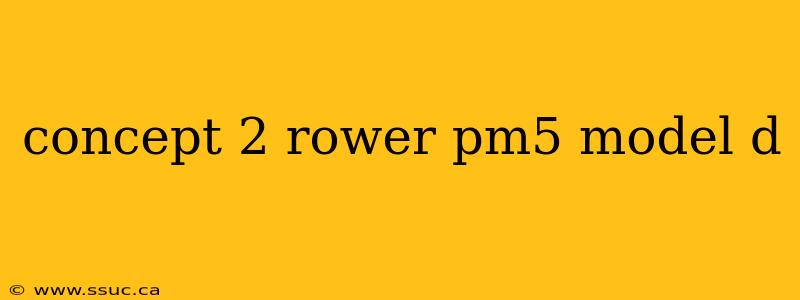 concept 2 rower pm5 model d