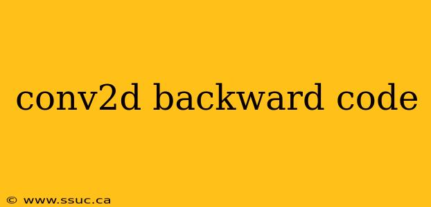 conv2d backward code