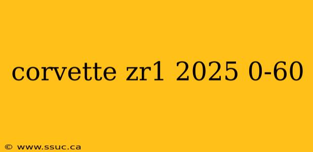 corvette zr1 2025 0-60