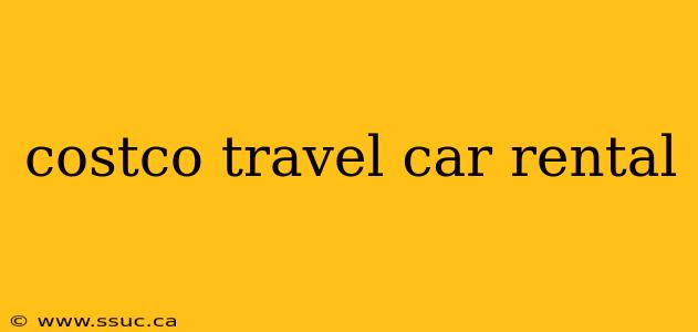 costco travel car rental