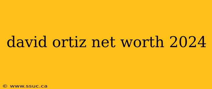 david ortiz net worth 2024