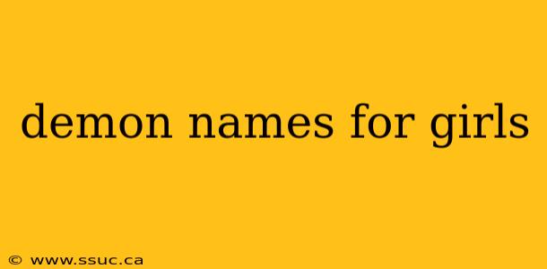 demon names for girls