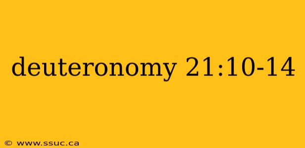 deuteronomy 21:10-14