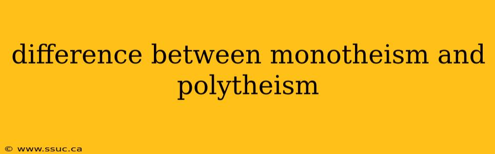difference between monotheism and polytheism