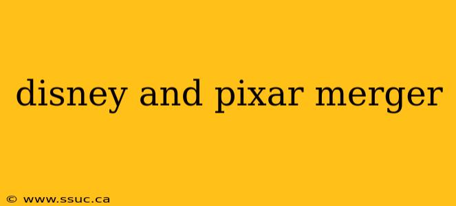 disney and pixar merger