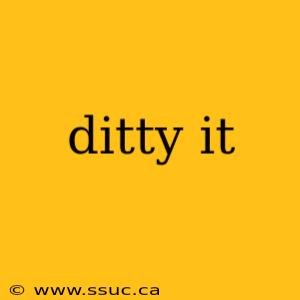 ditty it