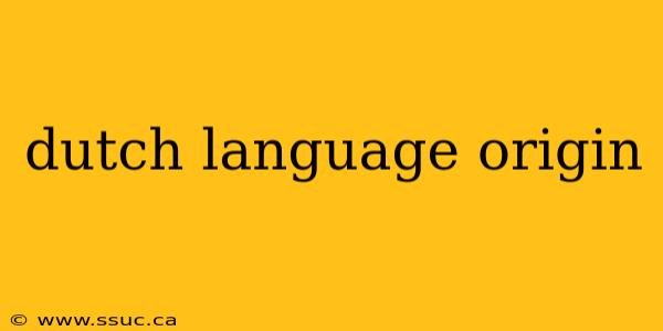 dutch language origin