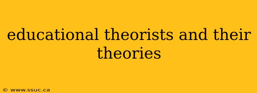 educational theorists and their theories