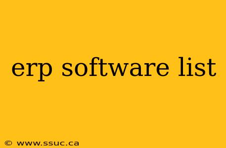 erp software list