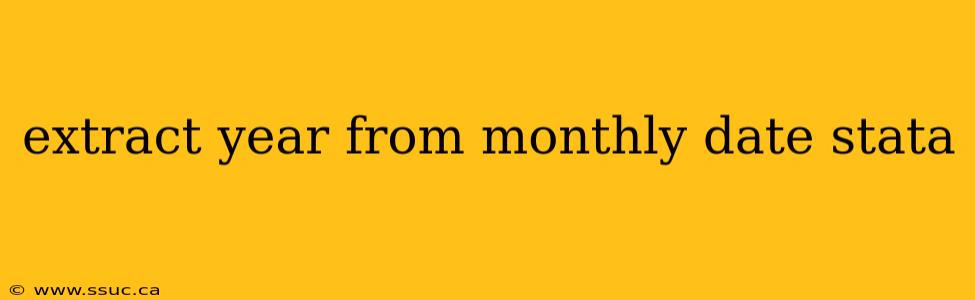 extract year from monthly date stata