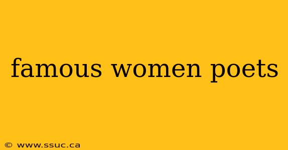 famous women poets