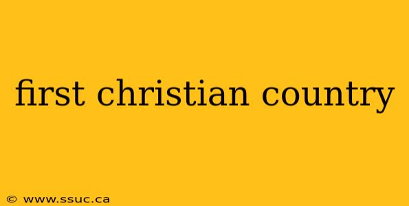 first christian country