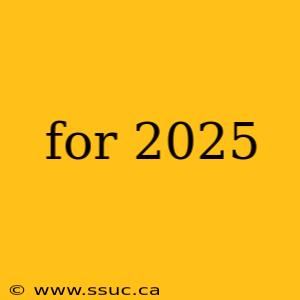 for 2025