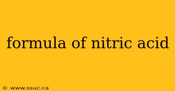 formula of nitric acid