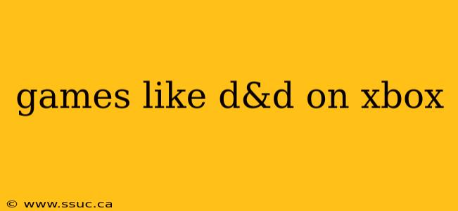 games like d&d on xbox
