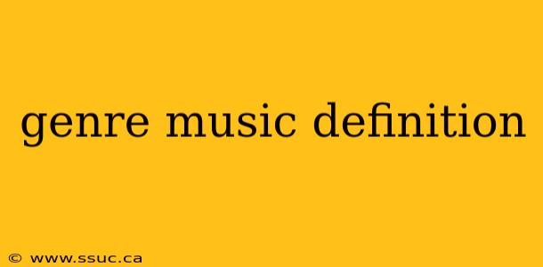 genre music definition
