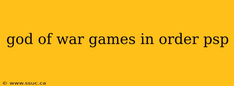 god of war games in order psp