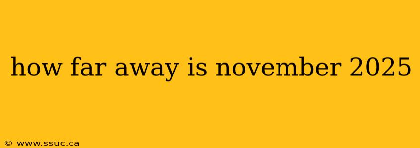how far away is november 2025