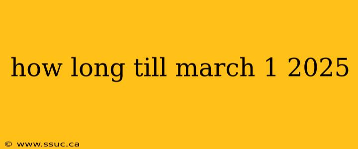 how long till march 1 2025
