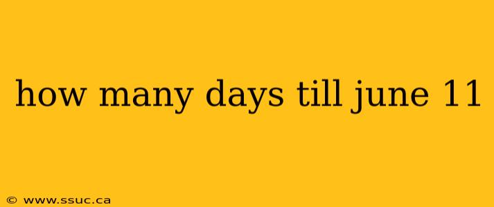 how many days till june 11