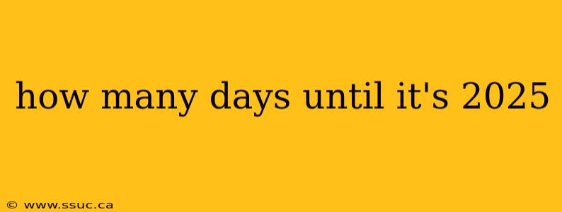 how many days until it's 2025