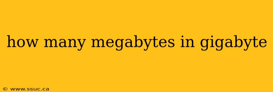how many megabytes in gigabyte