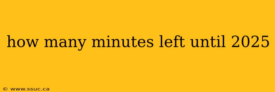 how many minutes left until 2025