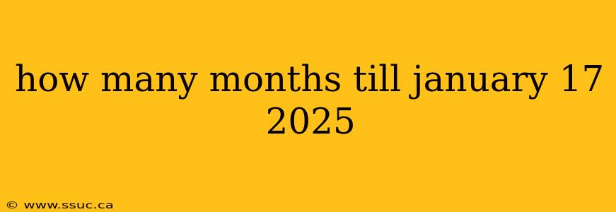 how many months till january 17 2025
