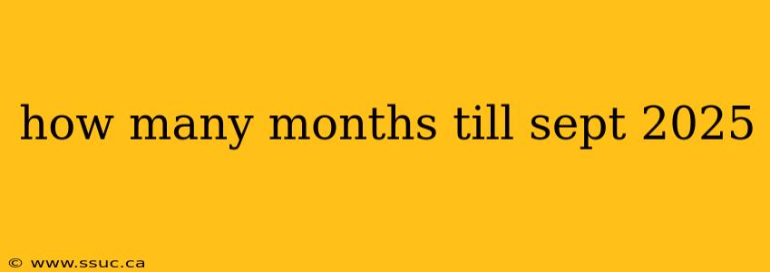 how many months till sept 2025